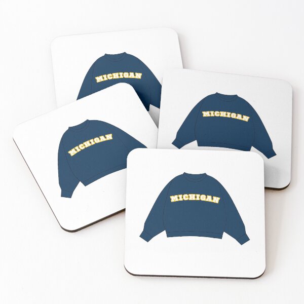 Item preview, Michigan Navy and Yellow Sweatshirt Sticker designed and sold by skybluepink studio.