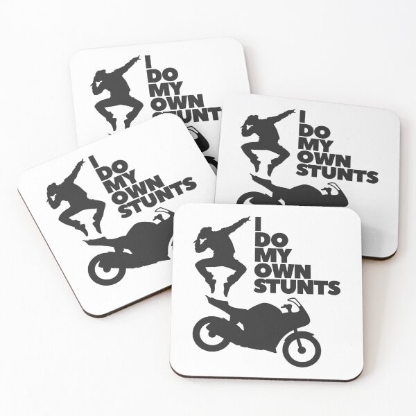 Item preview, I Do My Own Stunts – Biker Crash Joke designed and sold by UNK-Fatigues.