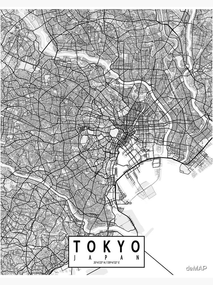 Tokyo City Map of Japan - Light Minimalist