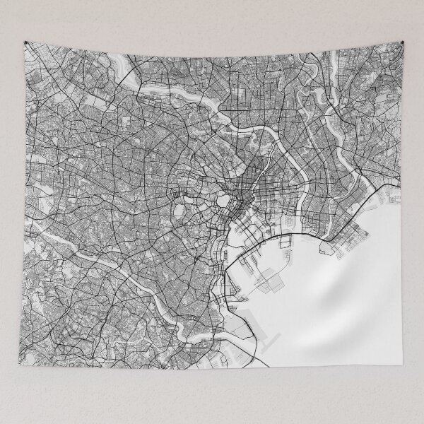 Item preview, Tokyo City Map of Japan - Light Minimalist designed and sold by deMAP.