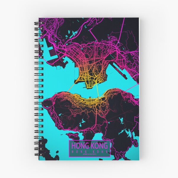Item preview, Hong Kong City Map of China Neon designed and sold by deMAP.
