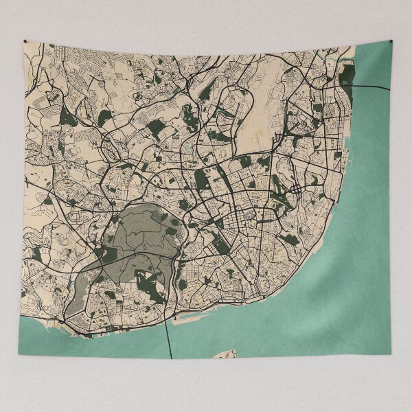 Item preview, Lisbon City Map of Portugal - Vintage designed and sold by deMAP.