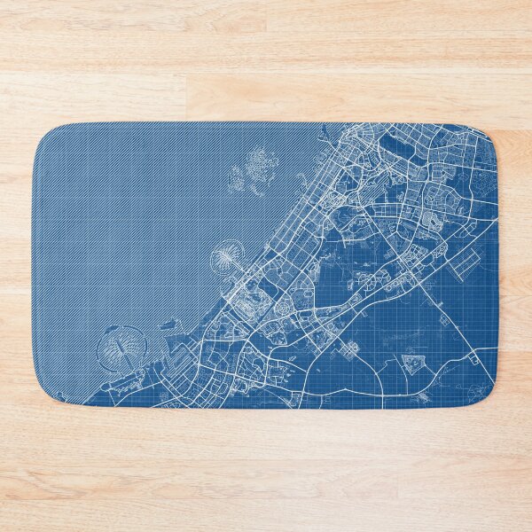 Item preview, Dubai City Map of United Arab Emirates - Blueprint designed and sold by deMAP.