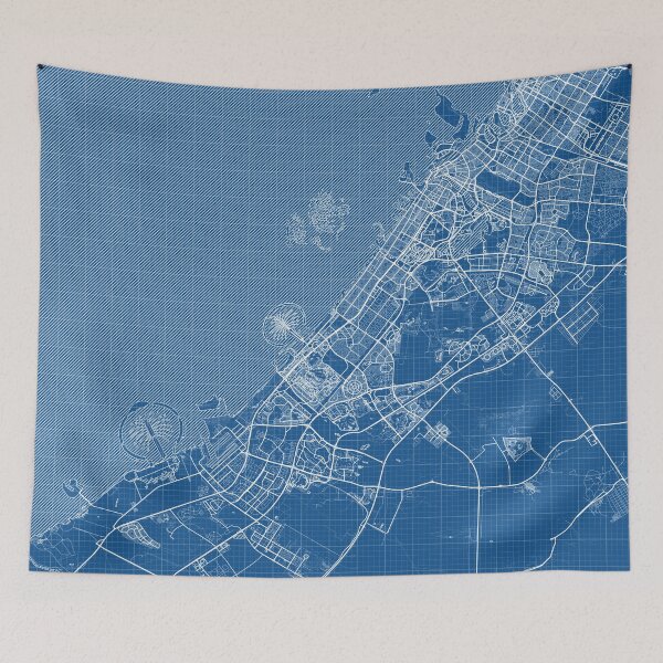 Item preview, Dubai City Map of United Arab Emirates - Blueprint designed and sold by deMAP.