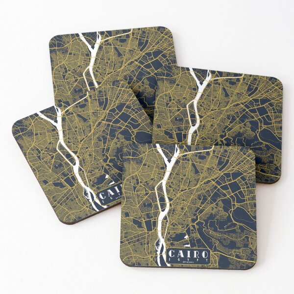 Item preview, Cairo, Egypt City Map - Gold Art Deco designed and sold by deMAP.