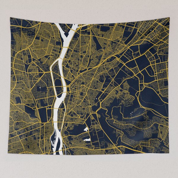 Item preview, Cairo, Egypt City Map - Gold Art Deco designed and sold by deMAP.