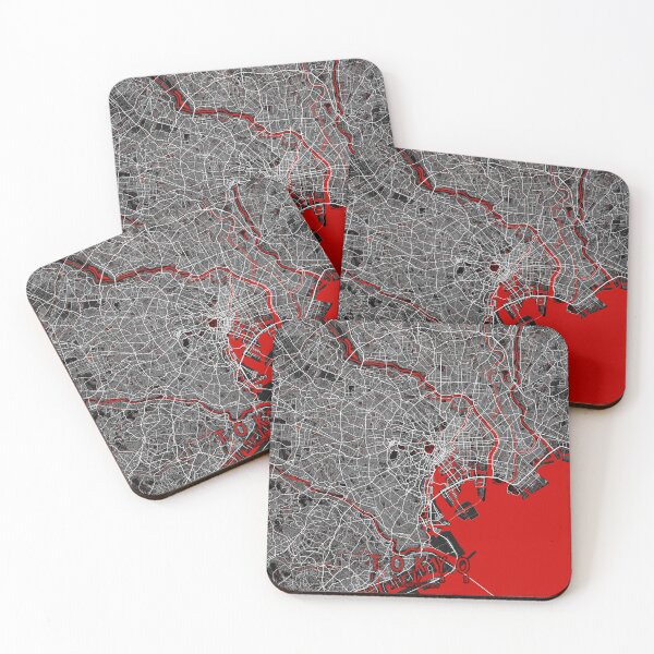 Item preview, Tokyo City Map of Japan - Oriental Red designed and sold by deMAP.