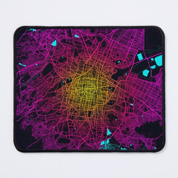 Item preview, Mexico City Map in Neon Lights designed and sold by deMAP.