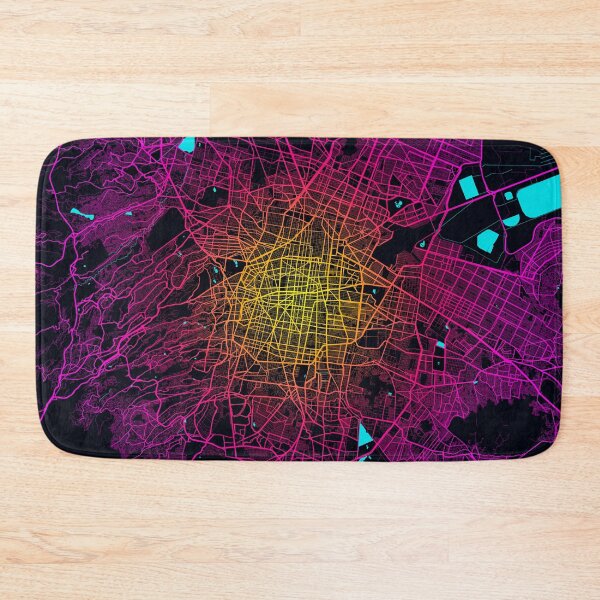 Item preview, Mexico City Map in Neon Lights designed and sold by deMAP.