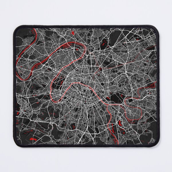 Item preview, Mapa de la ciudad de París de Francia en rojo oriental designed and sold by deMAP.