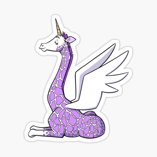 Giraffe Pegasus Unicorn Sticker