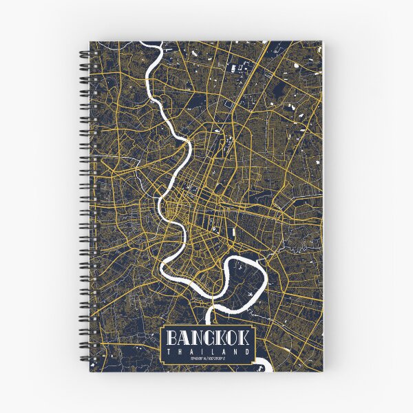 Item preview, Bangkok, Thailand City Map - Gold Art Deco designed and sold by deMAP.