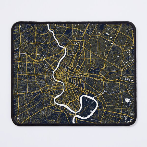 Item preview, Bangkok, Thailand City Map - Gold Art Deco designed and sold by deMAP.