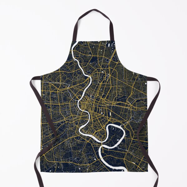 Item preview, Bangkok, Thailand City Map - Gold Art Deco designed and sold by deMAP.