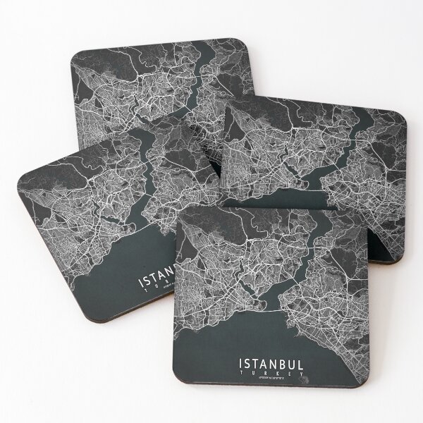 Item preview, Istanbul City Map of Turkey - Dark designed and sold by deMAP.