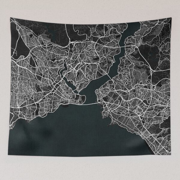 Item preview, Istanbul City Map of Turkey - Dark designed and sold by deMAP.