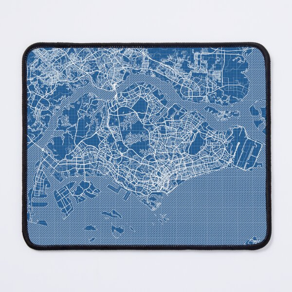 Item preview, Singapore City Map in Blueprint designed and sold by deMAP.