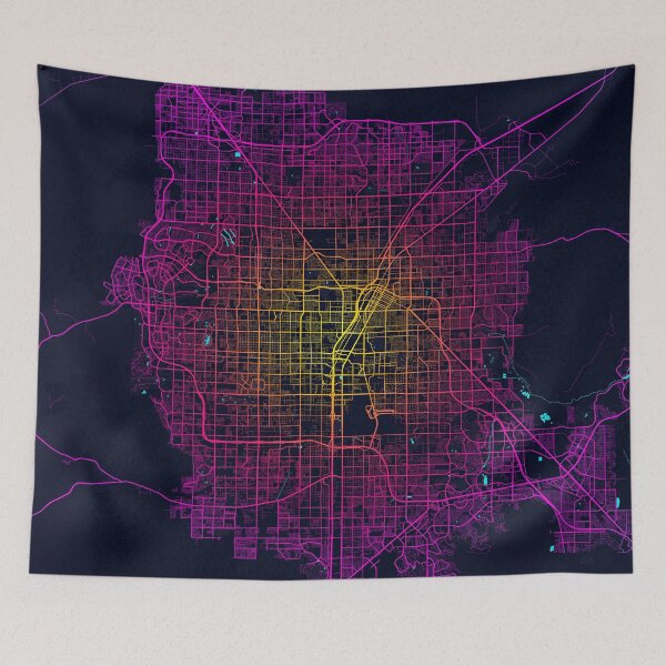 Item preview, Las Vegas City Map of Nevada, USA - Neon designed and sold by deMAP.