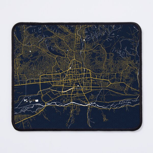Item preview, Ulaanbaatar City Map of Mongolia - Gold Art Deco designed and sold by deMAP.