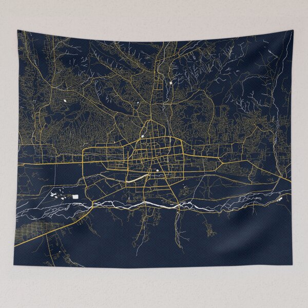 Item preview, Ulaanbaatar City Map of Mongolia - Gold Art Deco designed and sold by deMAP.
