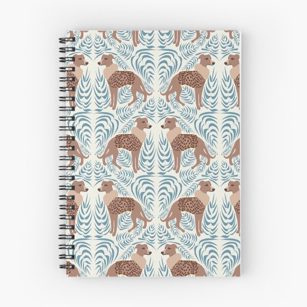 Item preview, Dogs with Cheetah Envy Repeat Pattern on Cream  designed and sold by RRuffieuxStudio.