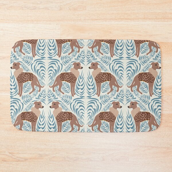 Item preview, Dogs with Cheetah Envy Repeat Pattern on Cream  designed and sold by RRuffieuxStudio.