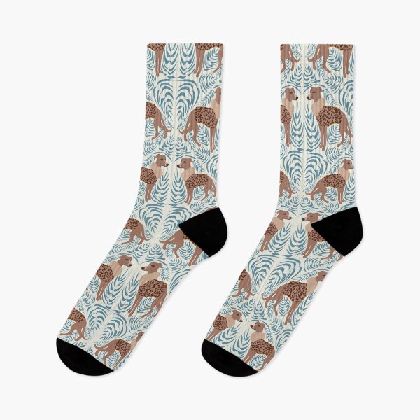 Item preview, Dogs with Cheetah Envy Repeat Pattern on Cream  designed and sold by RRuffieuxStudio.