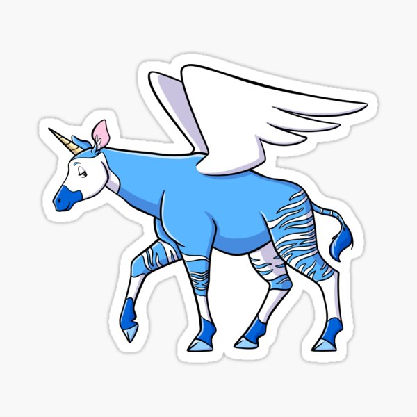 Okapi Pegasus Unicorn Sticker