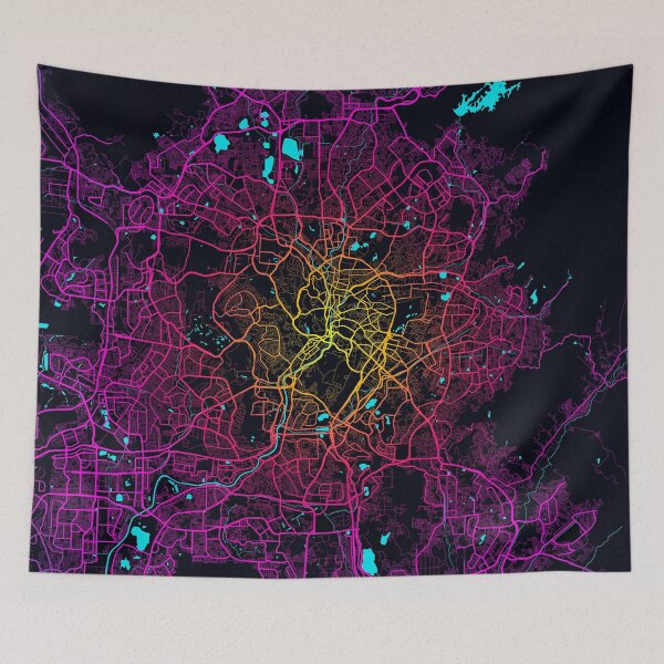 Item preview, Kuala Lumpur City Map of Malaysia - Neon designed and sold by deMAP.