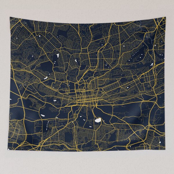 Item preview, Johannesburg City Map of South Africa - Gold Art Deco designed and sold by deMAP.