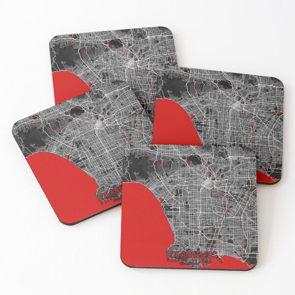 Item preview, Los Angeles City Map of the United States - Oriental Red designed and sold by deMAP.