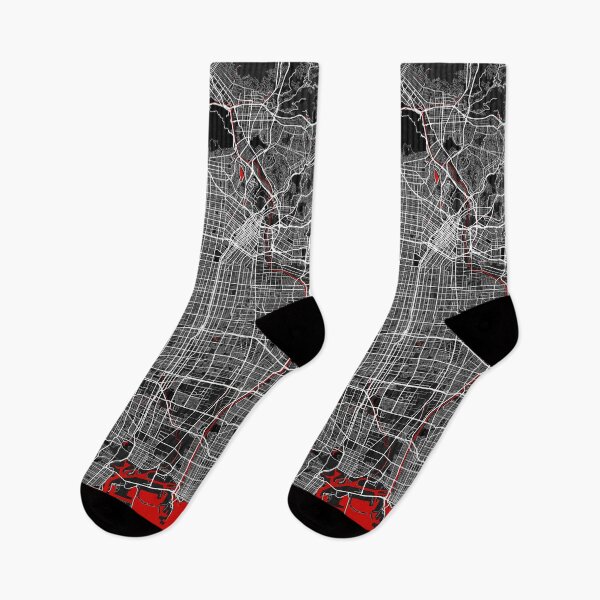 Item preview, Los Angeles City Map of the United States - Oriental Red designed and sold by deMAP.