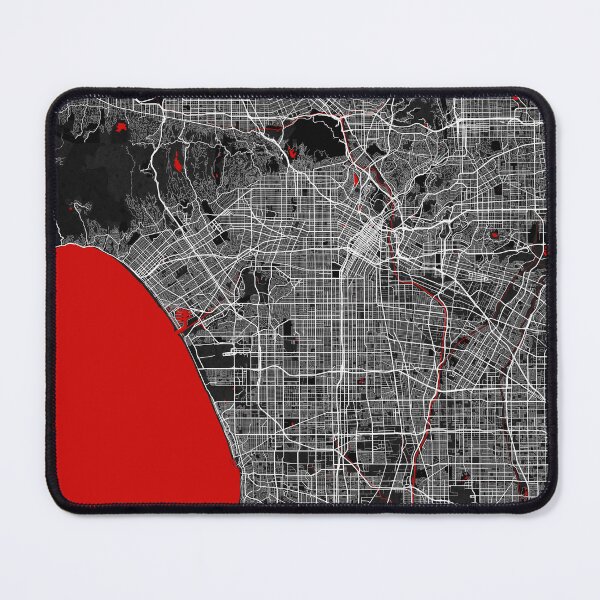 Item preview, Los Angeles City Map of the United States - Oriental Red designed and sold by deMAP.