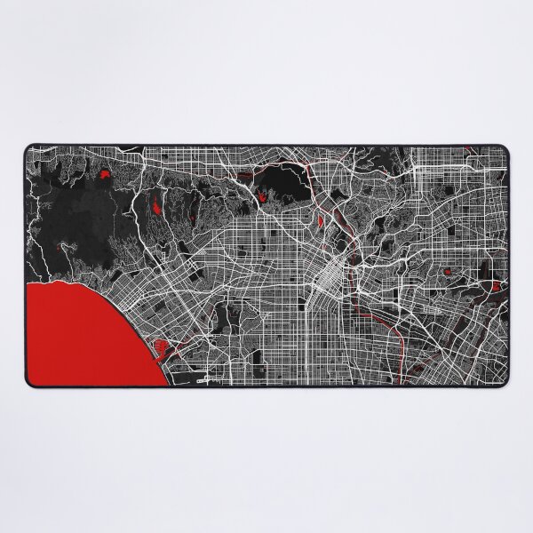 Item preview, Los Angeles City Map of the United States - Oriental Red designed and sold by deMAP.