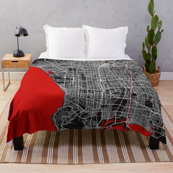 Item preview, Los Angeles City Map of the United States - Oriental Red designed and sold by deMAP.