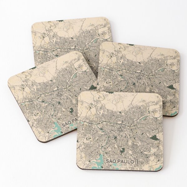 Item preview, Sao Paulo City Map of Brazil - Old Vintage designed and sold by deMAP.