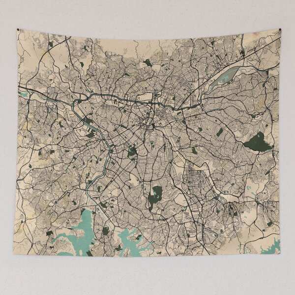 Item preview, Sao Paulo City Map of Brazil - Old Vintage designed and sold by deMAP.