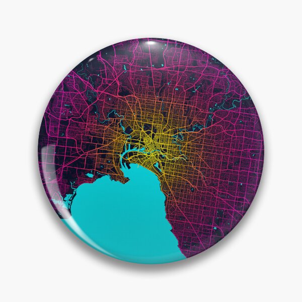 Item preview, Melbourne City Map of Australia - Neon designed and sold by deMAP.