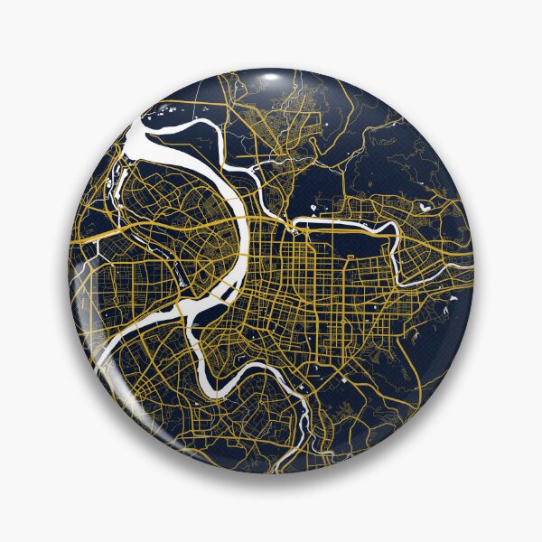 Item preview, Taipei City Map of Taiwan - Gold Art Deco designed and sold by deMAP.