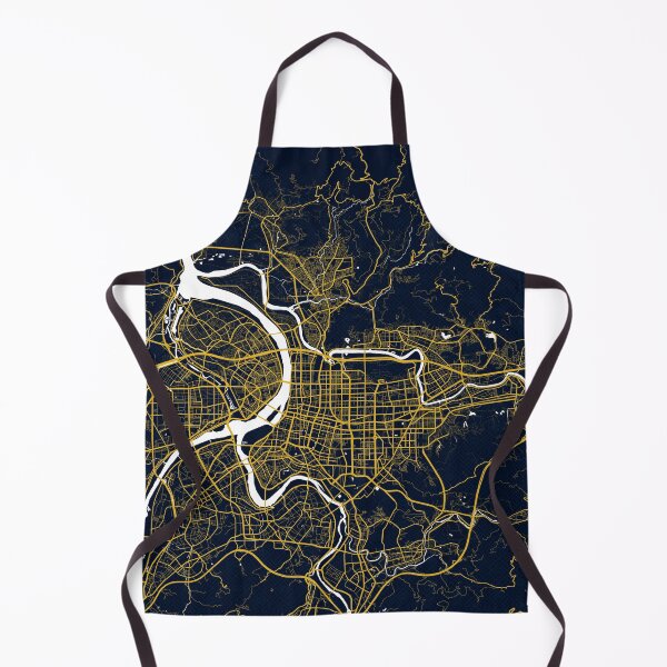 Item preview, Taipei City Map of Taiwan - Gold Art Deco designed and sold by deMAP.