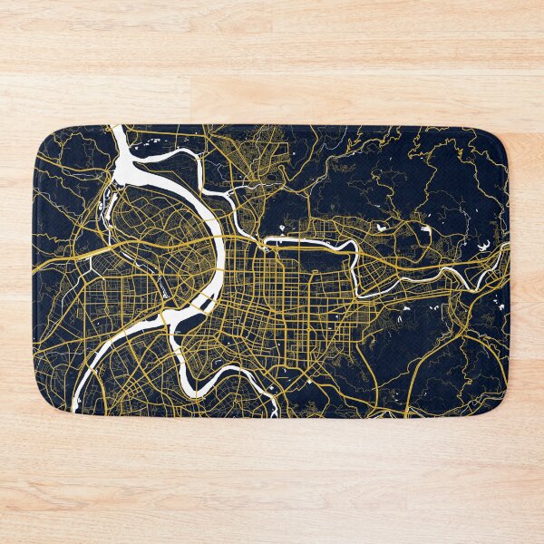 Item preview, Taipei City Map of Taiwan - Gold Art Deco designed and sold by deMAP.