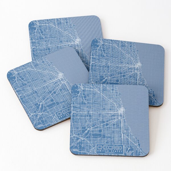 Item preview, Chicago City Map of the United States - Blueprint designed and sold by deMAP.