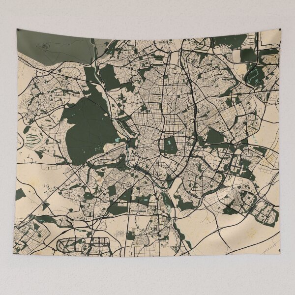 Item preview, Madrid City Map of Spain - Old Vintage designed and sold by deMAP.