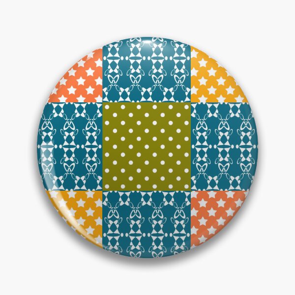 Item preview, Rustic multicolored patchwork square retro designed and sold by fuzzyfox.