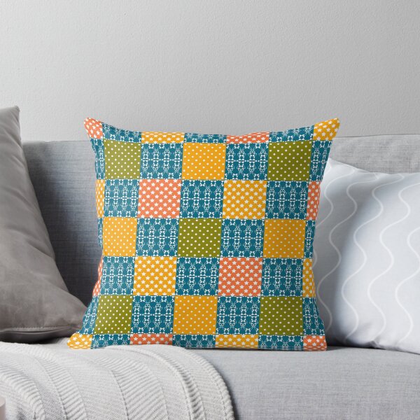 Item preview, Rustic multicolored patchwork square retro designed and sold by fuzzyfox.