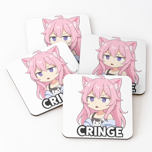 Item preview, Nyatasha Nyanners Mario Party Style Sticker "CRINGE" designed and sold by Fresh Oshi Pressed.