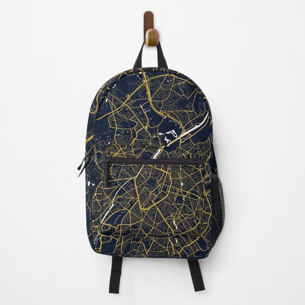 Item preview, Brussels City Map of Belgium - Gold Art Deco designed and sold by deMAP.