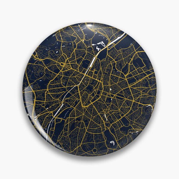 Item preview, Brussels City Map of Belgium - Gold Art Deco designed and sold by deMAP.