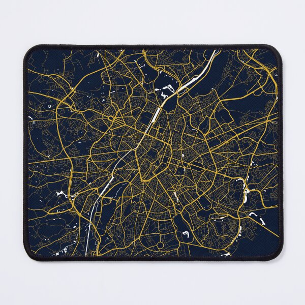 Item preview, Brussels City Map of Belgium - Gold Art Deco designed and sold by deMAP.