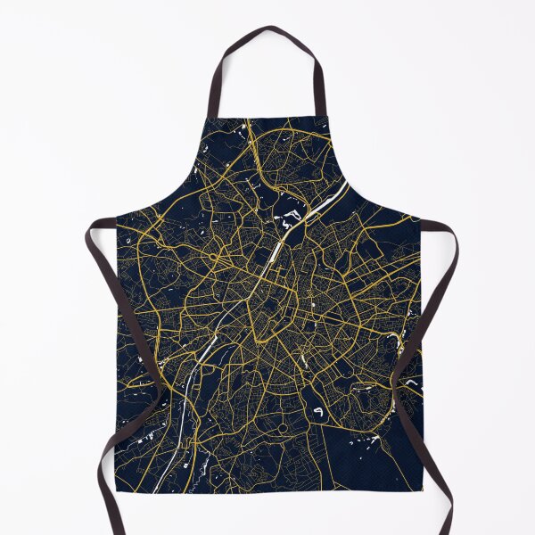 Item preview, Brussels City Map of Belgium - Gold Art Deco designed and sold by deMAP.